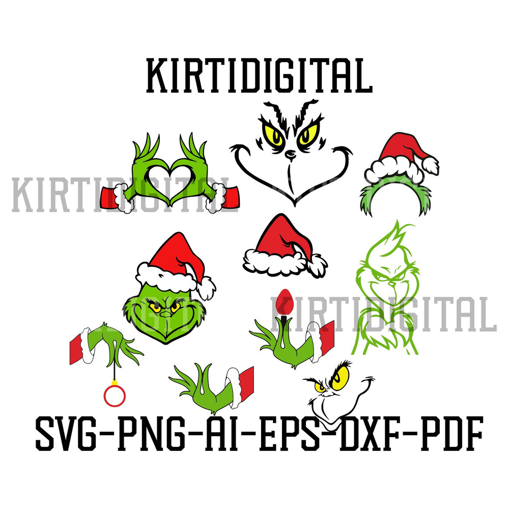 Grinch Face SVG, PNG, Cricut, Grinch Bundle SVG, Christmas Svg, Grinch face cut file,Layered Face Svg, Christmas Svg Png,Grinch Face Layered.jpg