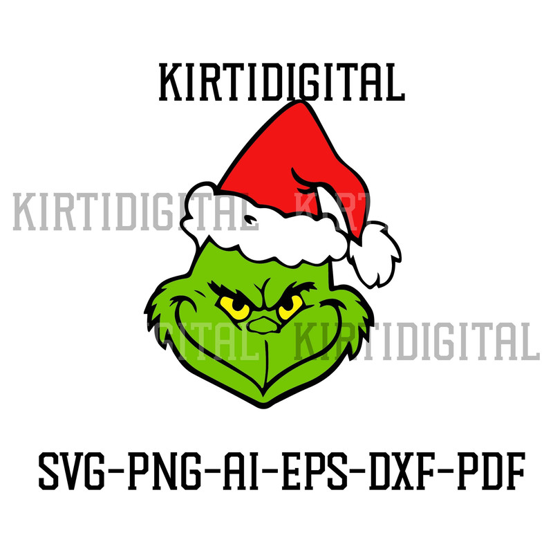 Grinch Face SVG, PNG, Cricut, Grinchy face Png, Christmas Svg, Grinch face cut file,Layered Face Svg, Christmas Svg Png, Grinch Face Layered.jpg