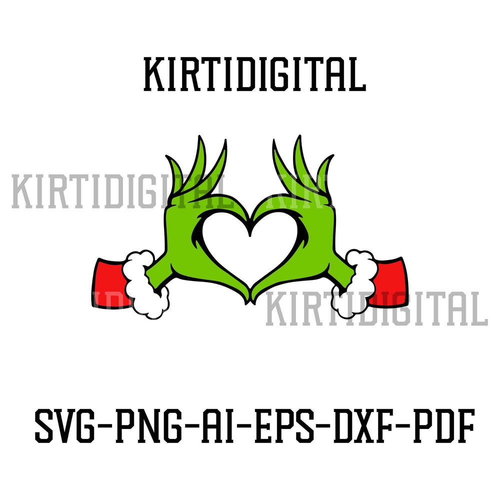 Grinch Hand Heart SVG, PNG, Cricut, Grinchy Hand Png, Christmas Svg, Grinch face cut file,Layered Face Svg, Christmas Svg Png, Grinch Heart.jpg