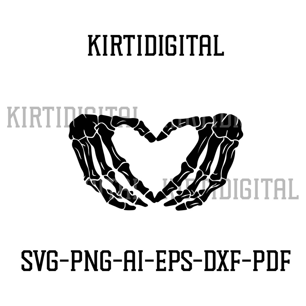 Skeleton Hand SVG, PNG, Heart Skeleton Hand svg, Skeleton hand cut file.jpg