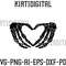 Skeleton Hand SVG, PNG, Heart Skeleton Hand svg, Skeleton hand cut file.jpg