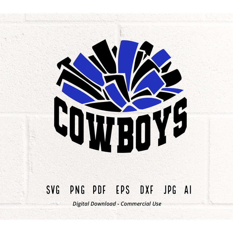 Cowboys SVG, Cowboys Cheer SVG PNG, Cowboys Mascot svg, Cowboys Pom Pom svg, Cheerleader svg, Cowboys Shirt svg, School Spirit, Cowboys Girl.jpg