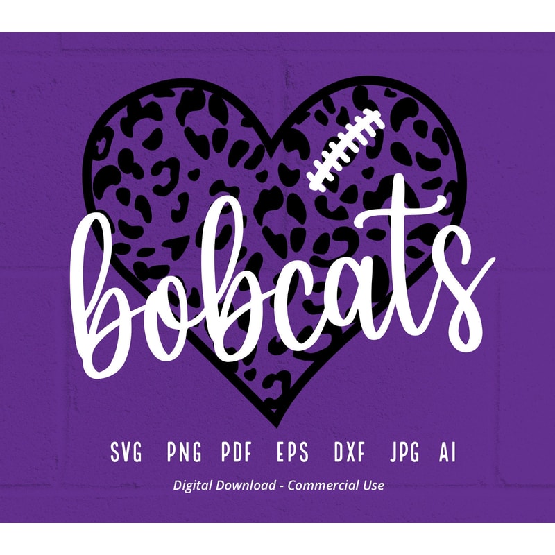 Leopard Heart Bobcats SVG PNG, Bobcats Mascot svg,Bobcats svg,Bobcats School Team,Bobcats Cheer svg,Bobcats Football,Bobcats Heart svg.jpg