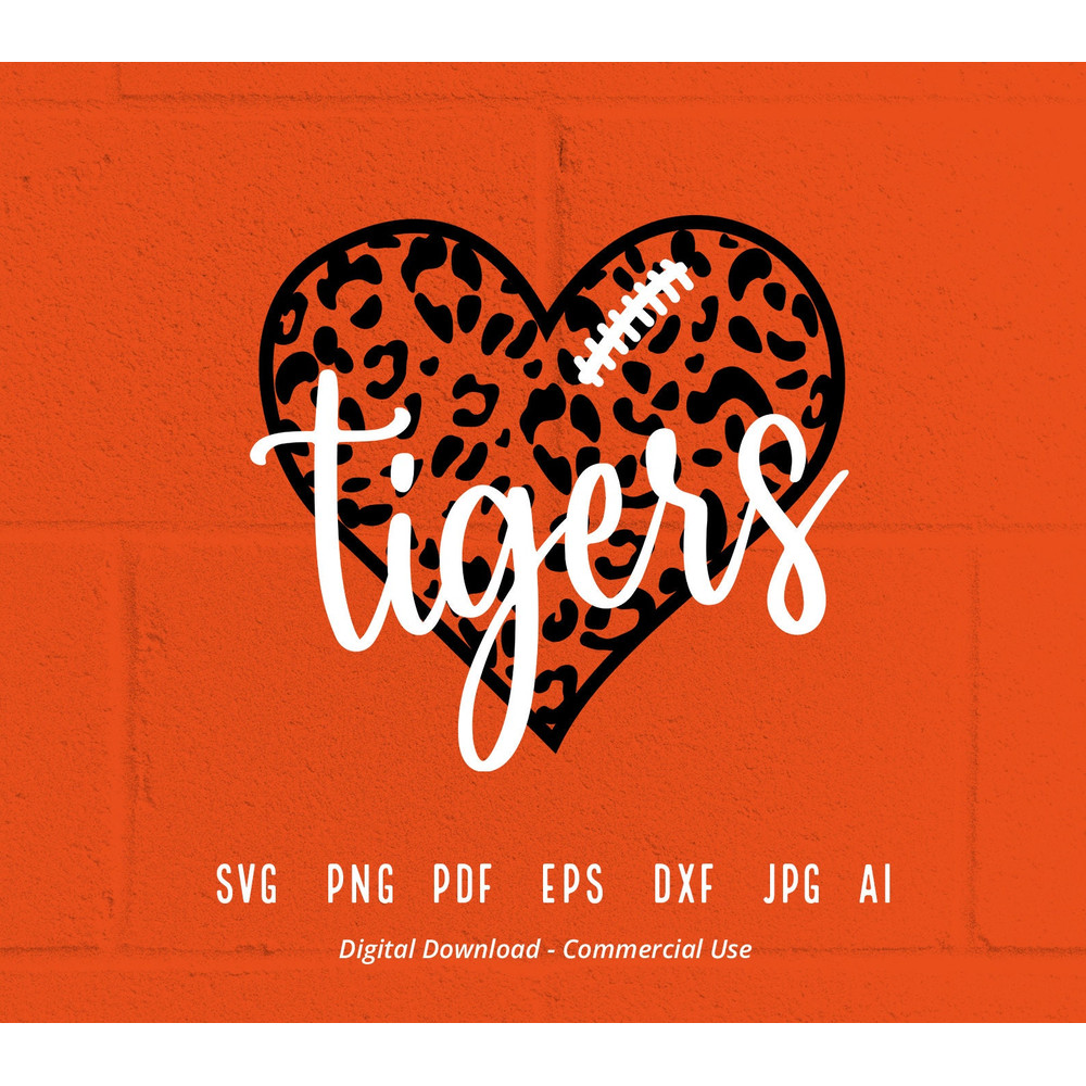 Leopard Heart Tigers SVG PNG, Tigers Mascot svg, Tigers  svg, Tigers School Team svg,Tigers Cheer svg,Tigers Football svg,Tigers Heart svg.jpg