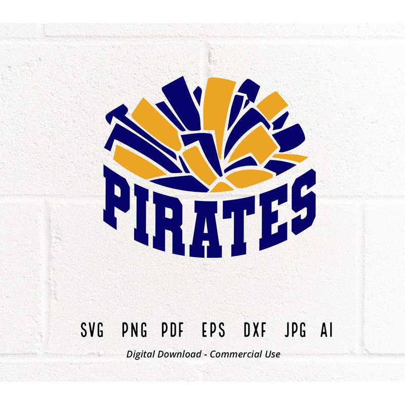 Pirates SVG, Pirates Cheer SVG PNG, Pirates Mascot svg, Pirates Pom Pom svg, Cheerleader svg, Pirates Shirt svg, Pirates Sport,School Spirit.jpg