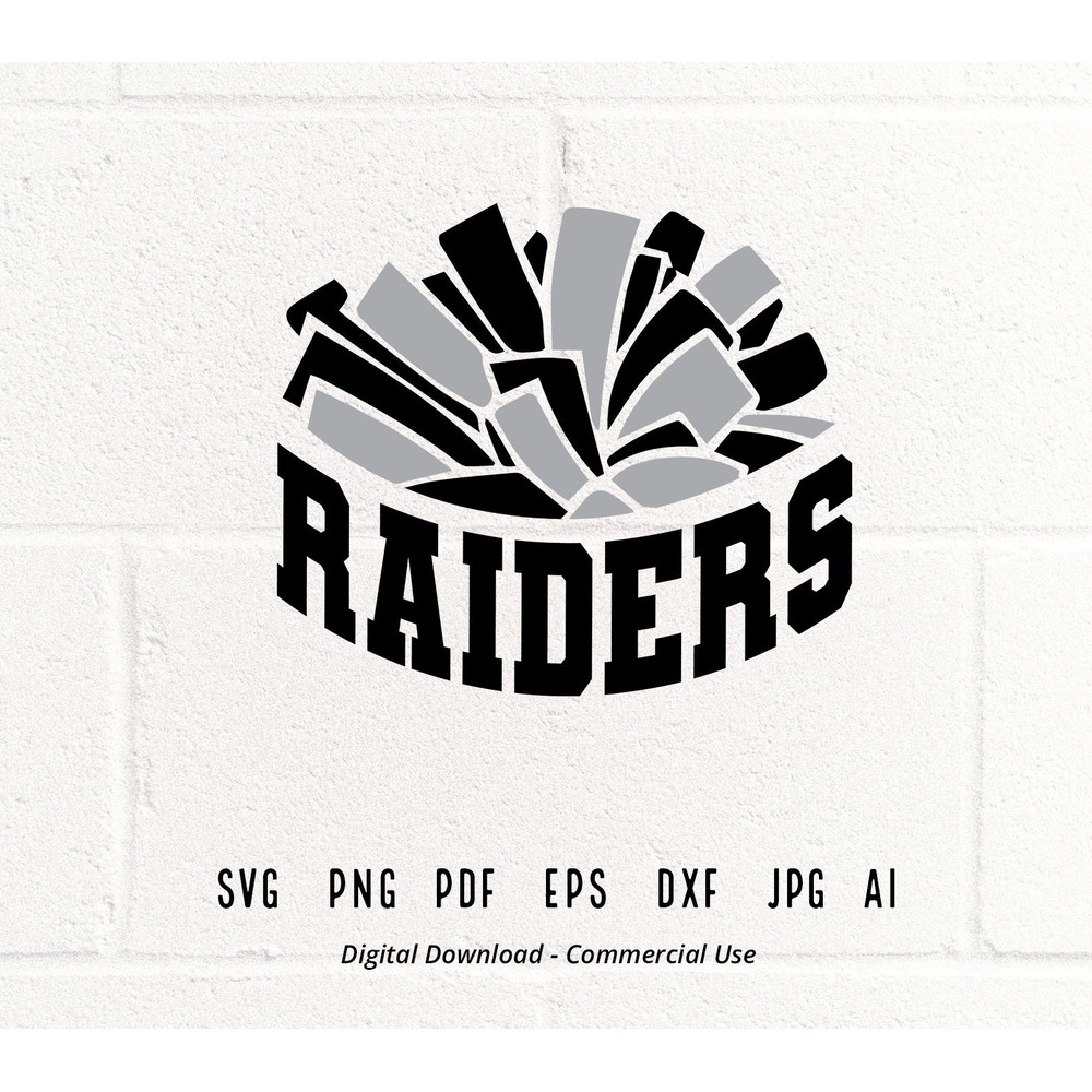 Raider Cheer svg, Raider, Raiders, Cheer svg, png, Sublimation, Pom Pom svg, Clipart, eps, SVG for Shirts, SVG for Cricut, Shirt Design.jpg
