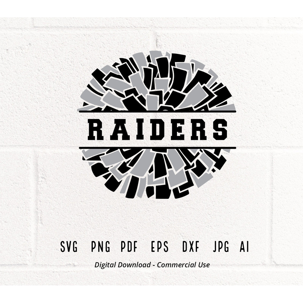 Raider Cheer svg, Raider, Raiders, Cheer svg, png, Sublimation, Pom Pom svg, Cricut svg, eps, SVG for Shirts, SVG for Cricut, Shirt Design.jpg
