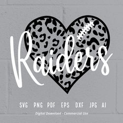 raider heart svg, raider