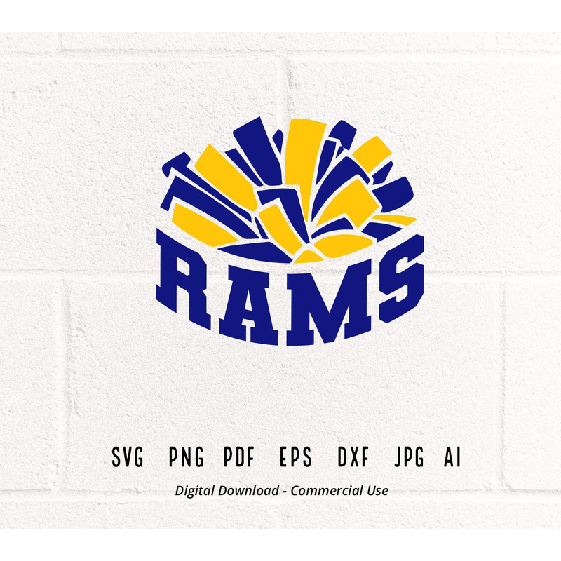Rams SVG, Rams Cheer SVG PNG, Rams Mascot svg, Rams Pom Pom svg, Cheerleader svg, Rams Shirt svg, Rams Sport svg,School Spirit,Rams Girl svg.jpg