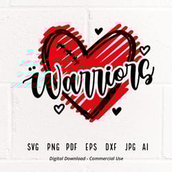 warriors svg png, warriors heart svg