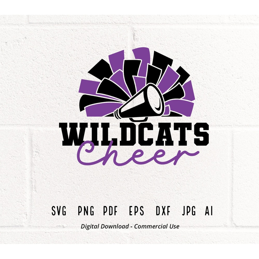 Wildcats Cheer SVG PNG, Wildcats Mascot svg, Wildcats svg, Wildcats Shirt svg, School Spirit, Cheer Megaphone,Wildcats Pom pom,Wildcats Girl.jpg