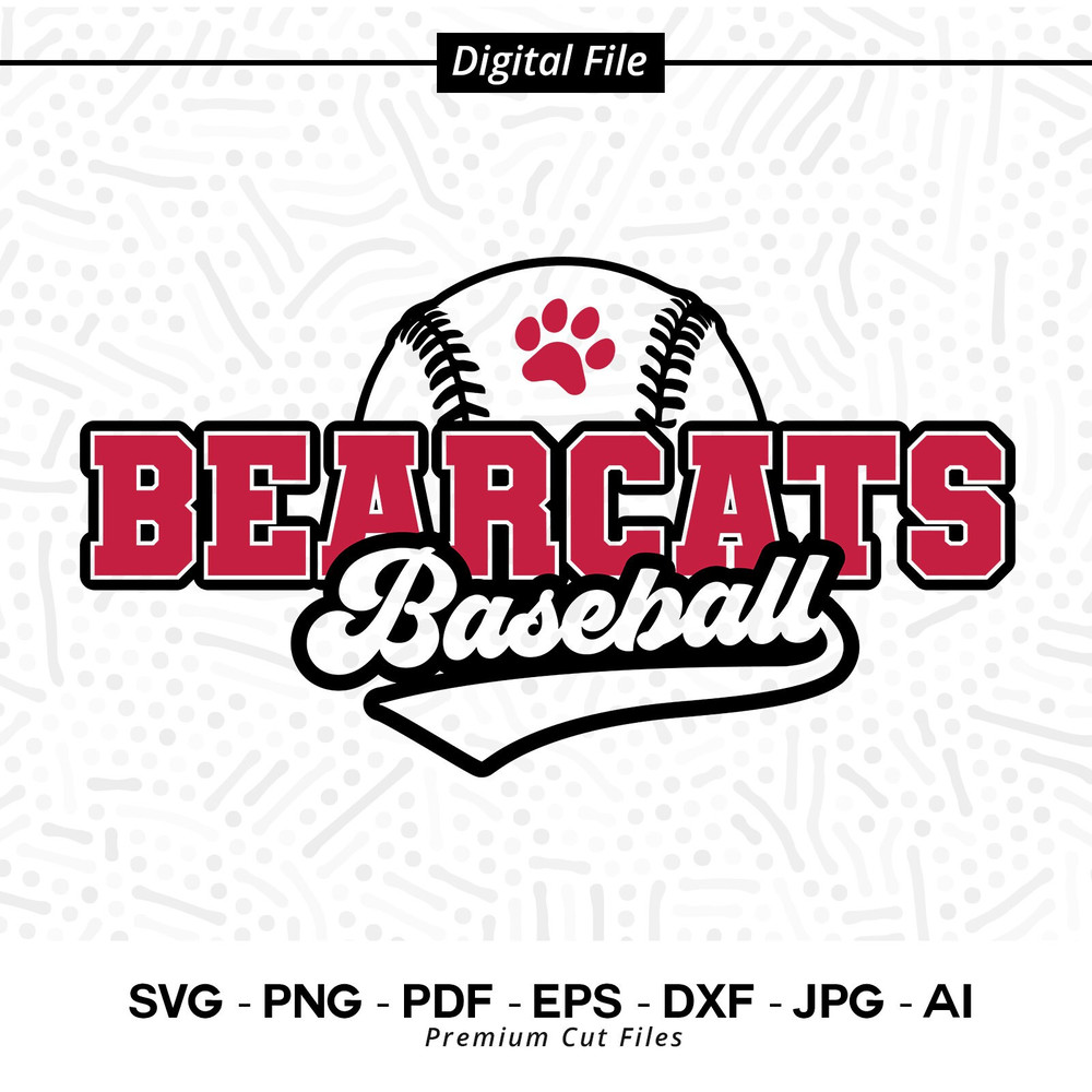 Baseball SVG PNG, Bearcat Baseball, Bearcat, Bearcats svg, Baseball, Bearcat Paw, Cricut svg, Digital Download, Sublimation,Baseball Clipart.jpg