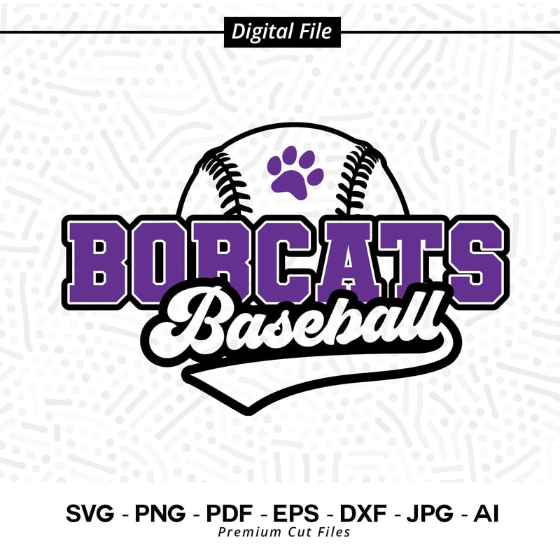 Baseball SVG PNG, Bobcat Baseball, Bobcat, Bobcats svg, Baseball, Bobcat Paw svg, Cricut svg, Digital Download, Sublimation,Baseball Clipart.jpg