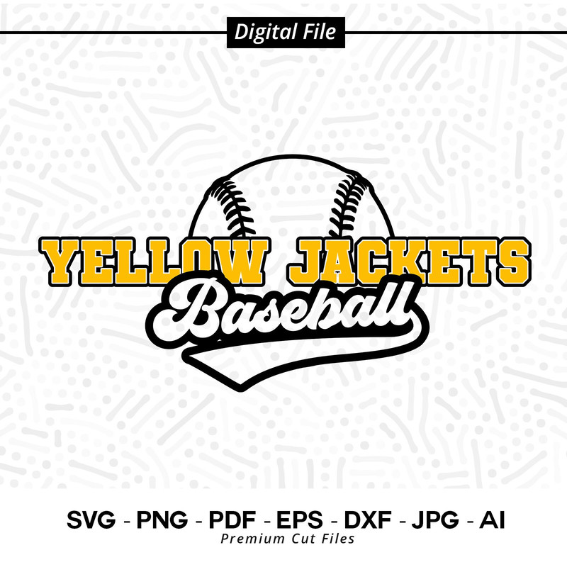 Baseball SVG PNG, Yellow Jacket Baseball, Yellow Jacket, Yellow Jackets, Baseball svg, Cricut, Digital Download,Sublimation,Baseball Clipart.jpg