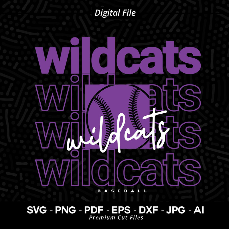 Wildcats Baseball SVG PNG, Baseball svg, Wildcats svg, Baseball Shirt svg, Baseball Mom svg, Wildcats Pride svg, Wildcats Cheer svg,Cut File 2.jpg