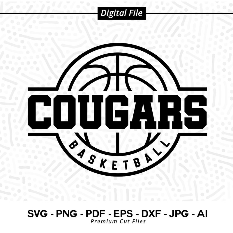 Basketball SVG PNG, Cougars, Basketball, svg, Cougar Basketball, Cougar, Cheer svg, Sublimation png, Digital Download, Basketball Clipart.jpg