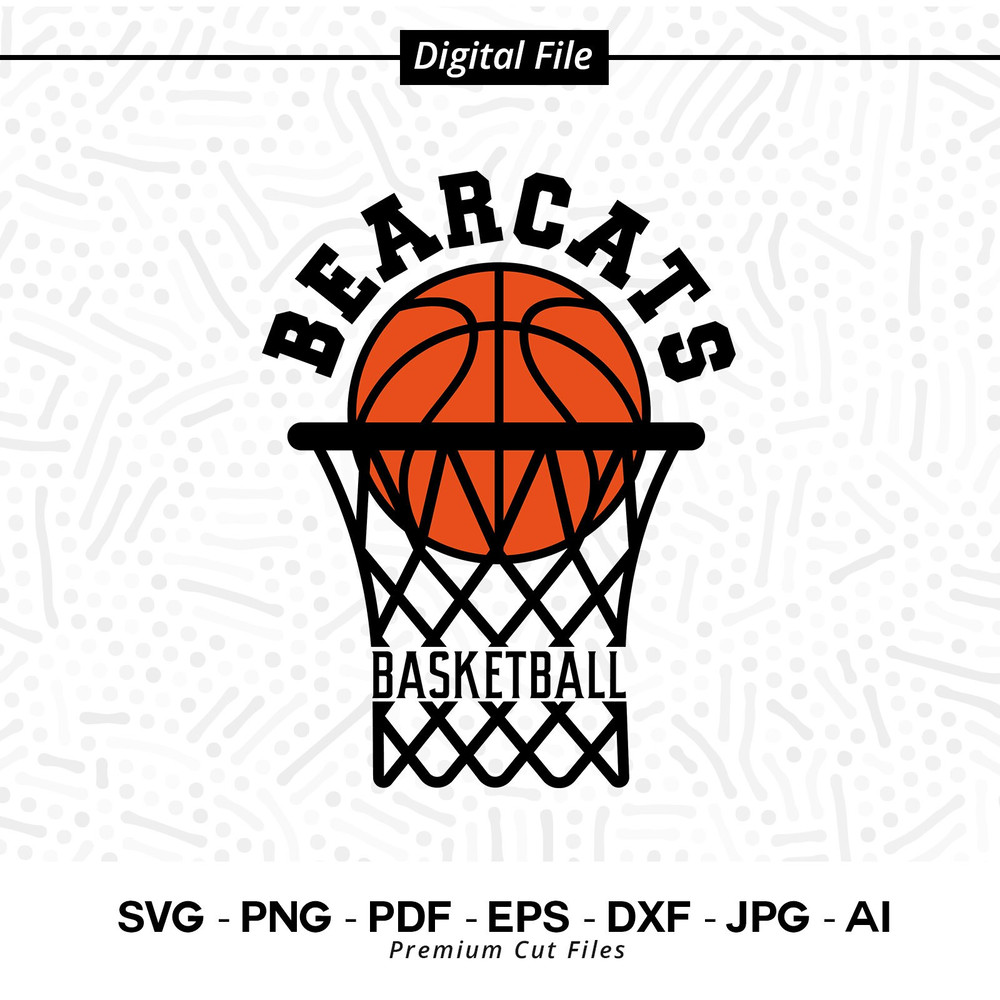Basketball SVG PNG, Bearcat Basketball, Bearcat, Bearcats, Basketball svg, Basket Hoop svg, Cricut svg, Digital Download, Basketball Clipart.jpg