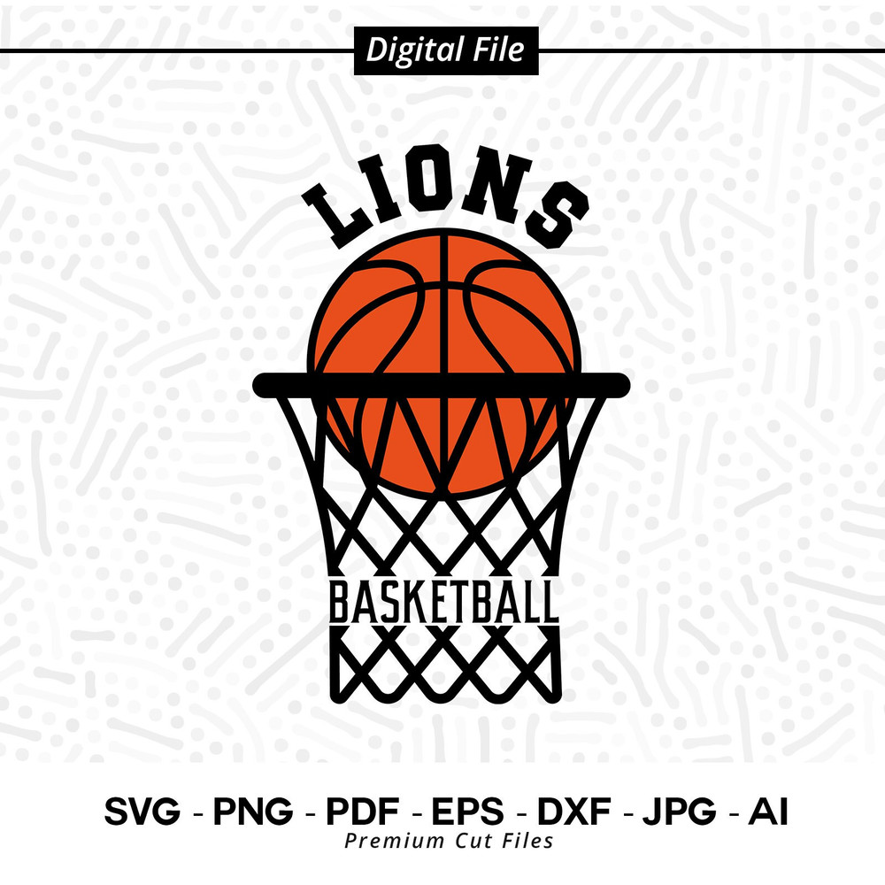 Basketball SVG PNG, Lion Basketball, Lion, Lions, Basketball svg, Basket Hoop svg, Cricut, Digital Download, Sublimation, Basketball Clipart.jpg