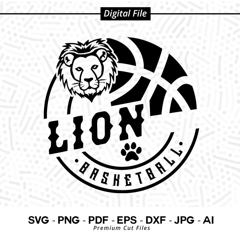 Basketball SVG PNG, Lion Basketball svg, Lion, Lions, Basketball, svg, Lion paw svg, Basketball Clipart, Cricut Cut Files, SVG for Shirts.jpg