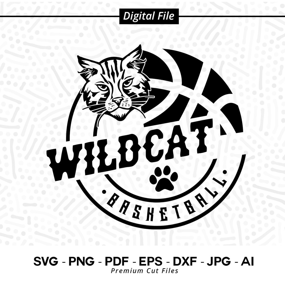 Basketball SVG PNG, Wildcat Basketball svg, Wildcat, Wildcats, Basketball, svg, Wildcat paw svg, Basketball Clipart, Cricut, SVG for Shirts.jpg