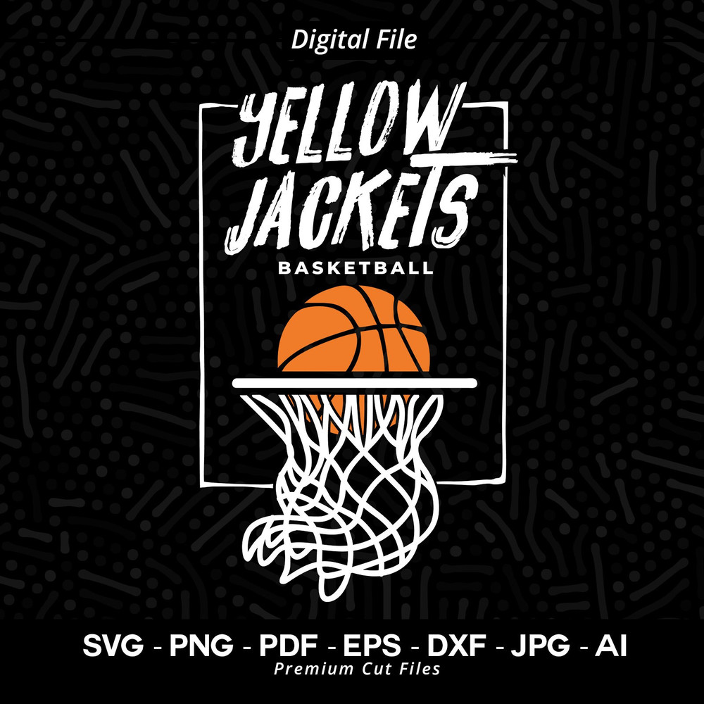 Basketball SVG PNG, Yellow Jacket Basketball, Jackets, Yellow Jackets, Basketball,svg, Jackets Cheer svg, Sublimation png, Digital Download.jpg