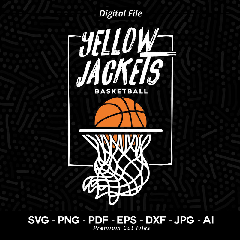 Basketball SVG PNG, Yellow Jacket Basketball, Jackets, Yellow Jackets, Basketball,svg, Jackets Cheer svg, Sublimation png, Digital Download.jpg