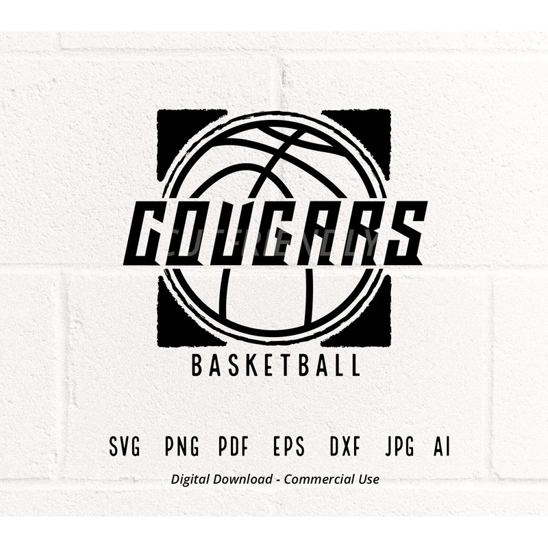 Cougars Basketball SVG PNG, Cougars svg, Cougar svg, Basketball svg, Cougars School Team, Cougars Cheer, Cougars Pride, School Spirit svg.jpg