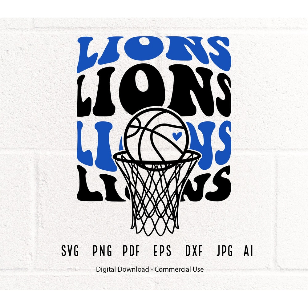 Lions Basketball SVG PNG, Lions Mascot svg, Lions svg,Lions School Team svg,Lions Hoop svg,Basketball Hoop svg,Lions Shirt svg,School Spirit.jpg