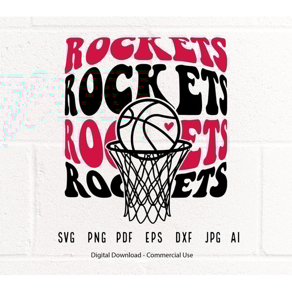 Rockets Basketball SVG PNG, Rockets Mascot svg | Inspire Uplift