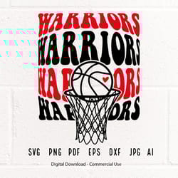 warriors basketball svg png, warriors mascot svg
