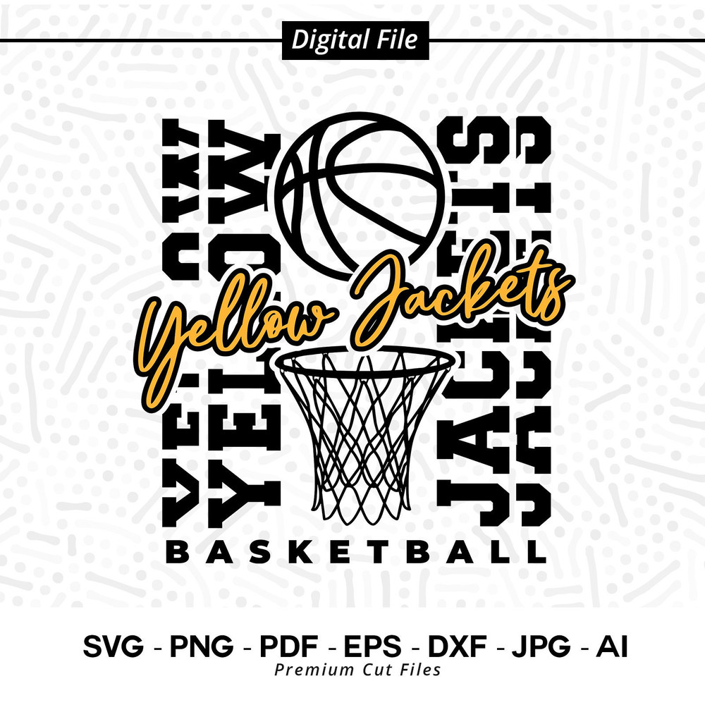 Yellow Jacket SVG PNG, Yellow Jacket Basketball svg, Yellow Jackets, Basketball svg, Yellow Jacket Sublimation, Yellow Jacket Love svg.jpg