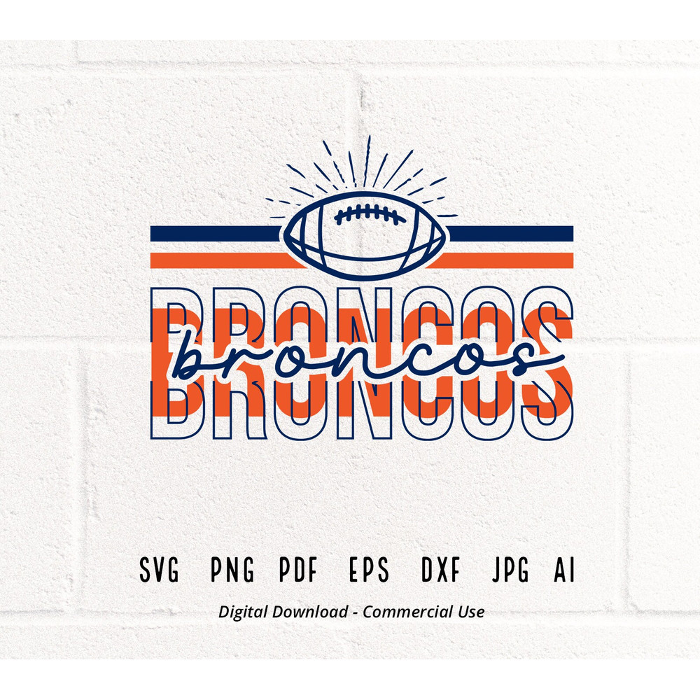 Bronco Football svg, Bronco, Broncos, Football svg, png, Sublimation, Football Clipart, Cricut svg, Clipart, Digital Download,SVG for Shirts 6.jpg