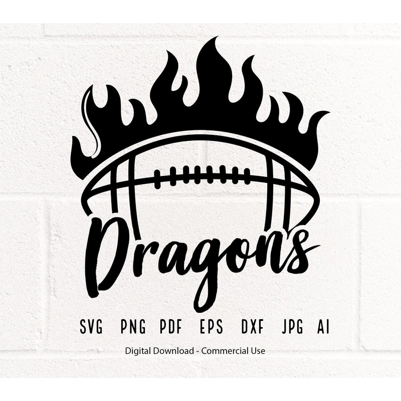 Dragon Football svg, Dragon, Dragons, Football svg, png, Sublimation, Football Clipart, SVG for Shirts, SVG for Cricut, Football Mom, Shirt 1.jpg