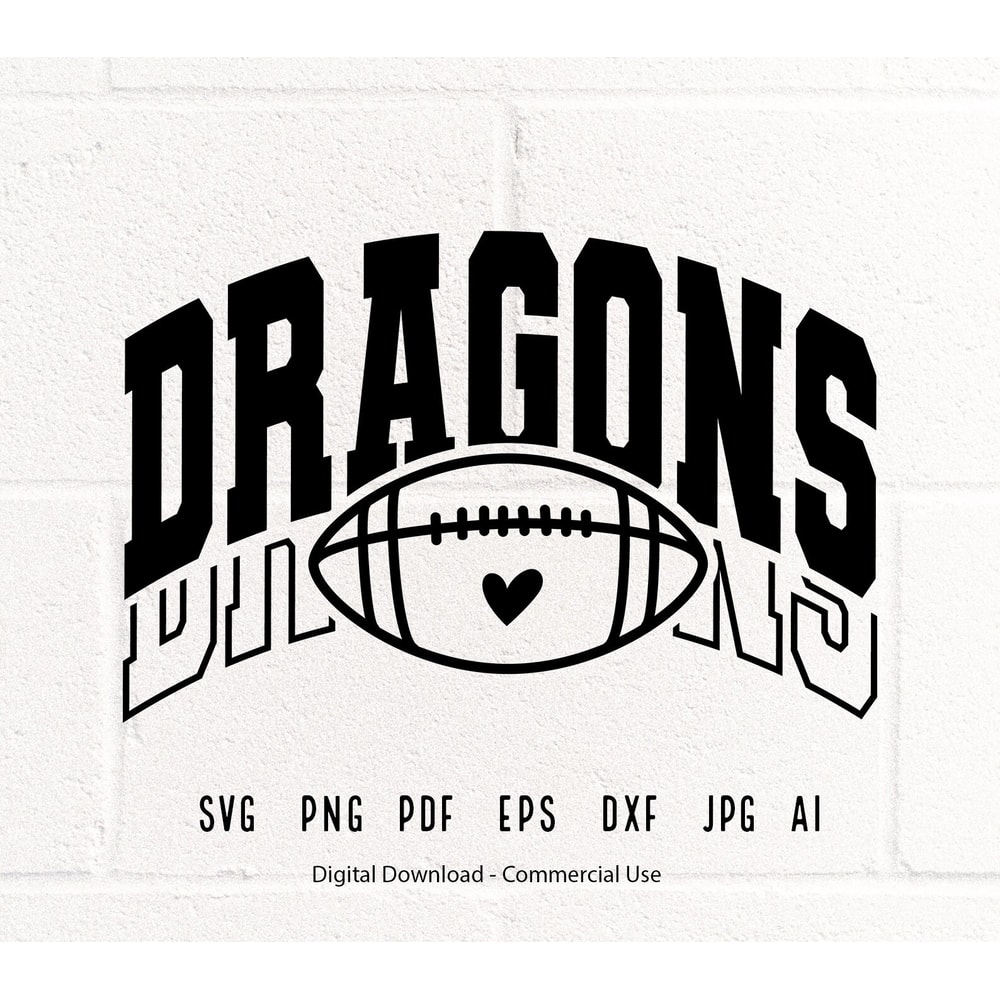Dragon Football svg, Dragon, Dragons, Football svg, png, Sublimation, Football Clipart, SVG for Shirts, SVG for Cricut, Shirt, Football Mom 5.jpg