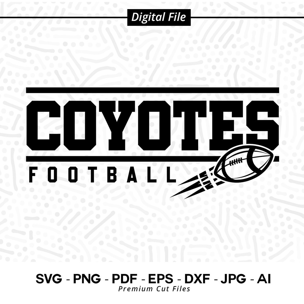 Football svg png, Coyotes, Football, svg, Coyote Football svg, Coyote svg, Sublimation, Cricut, Cut file, SVG for Shirts, Football Shirt svg.jpg