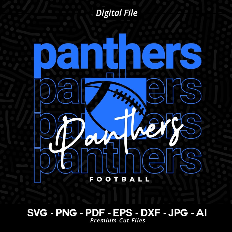 Football SVG PNG, Panthers, Football, svg, Panther Football svg, Sublimation, Cut file, SVG for Shirts, Football Design, Stacked Panthers.jpg