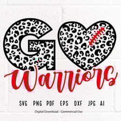 go warriors heart svg,leopard heart warriors svg