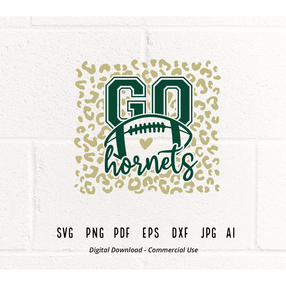 Leopard Go Hornets, Hornets Mascot svg, Hornets svg, Hornets School Team svg,Hornets Cheer svg,Hornets Football svg,Leopard Heart svg,Cricut.jpg