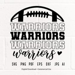 stacked warriors svg, warriors mascot svg