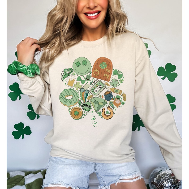 Clover Doodles Png, St Patrick's Day Png, Clover Sublimation, Irish Sublimation, St Patrick's Shirt png, St Patrick's Sublimation design png.jpg