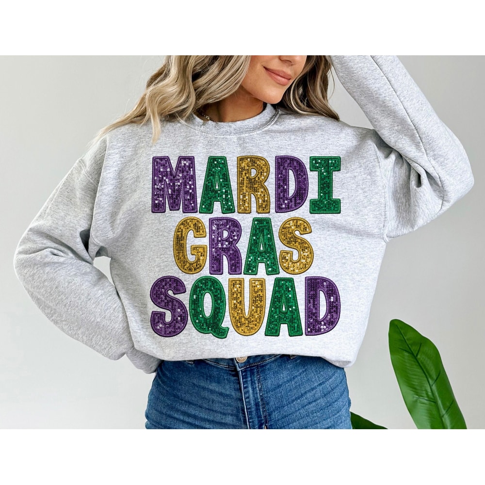 Glitter Mardi Gras Squad Png, Mardi Gras Sublimation Design, Louisiana Carnival Faux Png, Mardi Gras Shirt Png, Carnival png, Mardi Gras png.jpg
