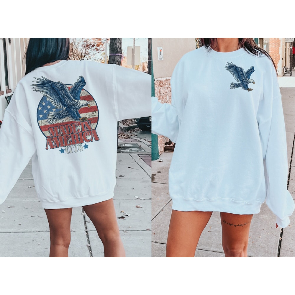 Retro 4th of July Sublimations, Distressed Eagle, 4th of July, Png, Groovy, Shirt Design Sublimation Downloads, Eagle, 1776, Made In America.jpg