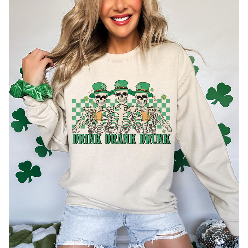 St Patrick's Day Png, St Patty's Skeleton Png, Funny St Patrick's Png, Drink Drank Drunk, Trendy St Patrick's Shirt png, St Patrick's Day.jpg