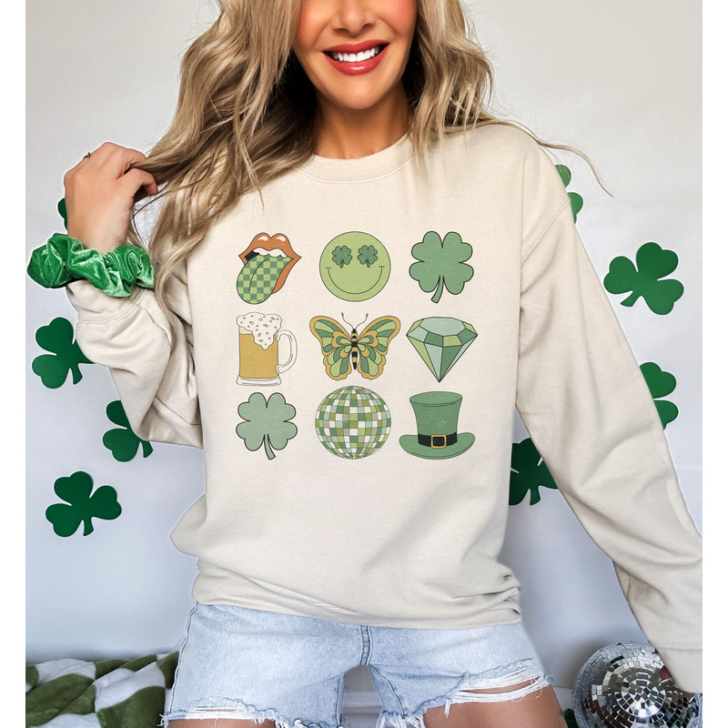 St Patrick's Day png, St Patrick's Doodle Sublimation, Green Day Sublimation, Retro St Patrick's Day Sublimation, Shamrock png download png.jpg