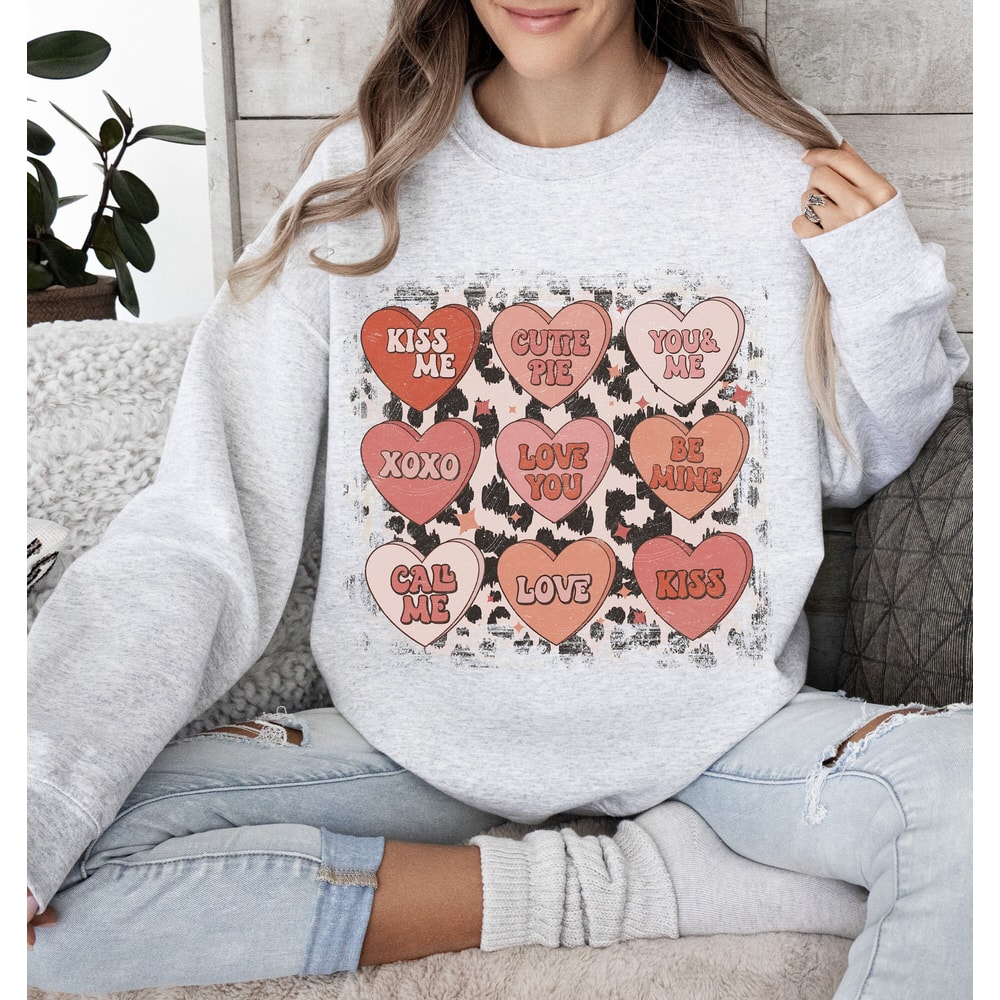 Valentines Conversation Hearts PNG, Leopard Valentines Png, Valentines Sublimation designs, Leopard Png, Love, Heart, Retro Valentines, png.jpg