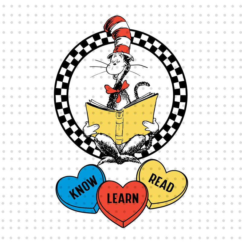 Know Learn Read PNG, Cat In The Hat Png, Dr Seuss Day Png, Read Across America Png, Thing 1 Thing 2 Png, Dr Seuss Love Reading Png, Teacher.jpg