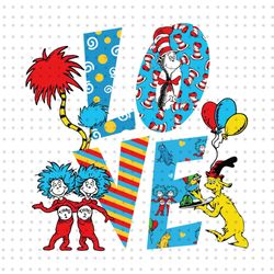 love dr seuss png, cat in the hat png, dr seuss png, read across america png, thing 1 thing 2 png, love reading png, tea