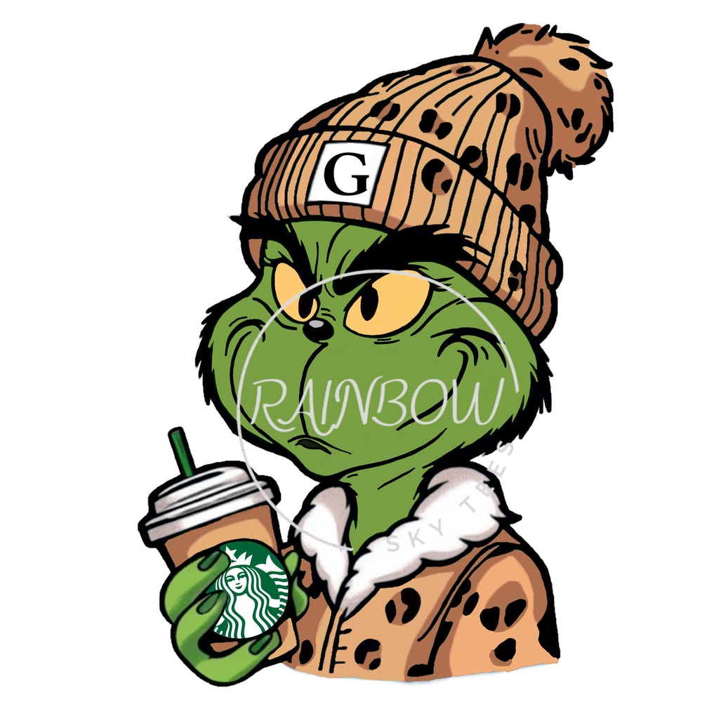Boujee grinch png file, grinch file,grinchmas, digital download, green guy, christmas png, sublimation, leopard, cheetah 1.jpg