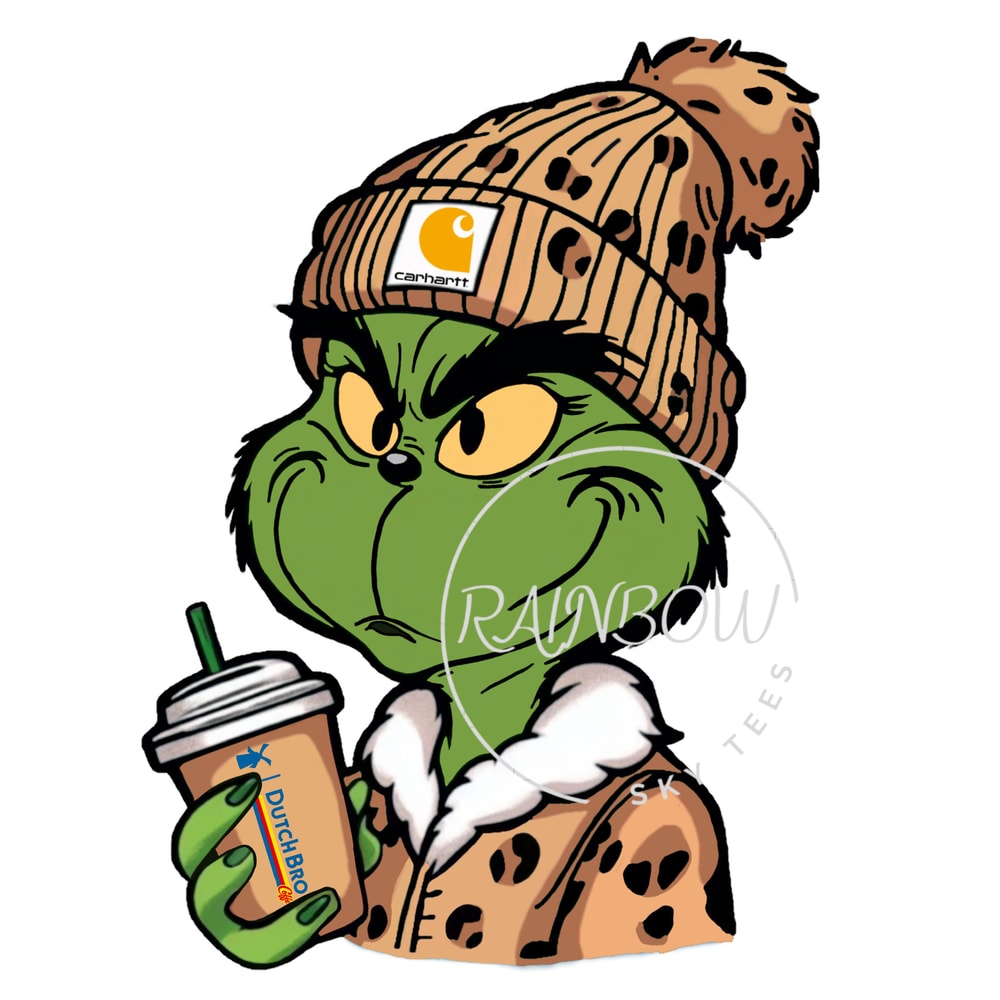 Boujee grinch png file, grinch file,grinchmas, digital download, green guy, christmas png, sublimation, leopard, cheetah, dutch.jpg