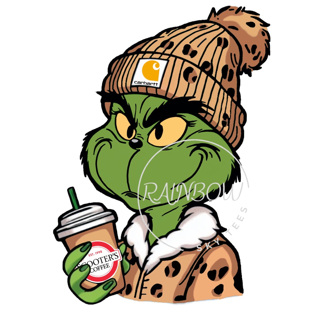 Boujee grinch png file, grinch file,grinchmas, digital download, green guy, christmas png, sublimation, leopard, cheetah,scooters.jpg